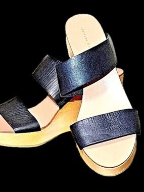 🏷️ NWT Loeffler Randall Black Mason Wedges Size: US 10